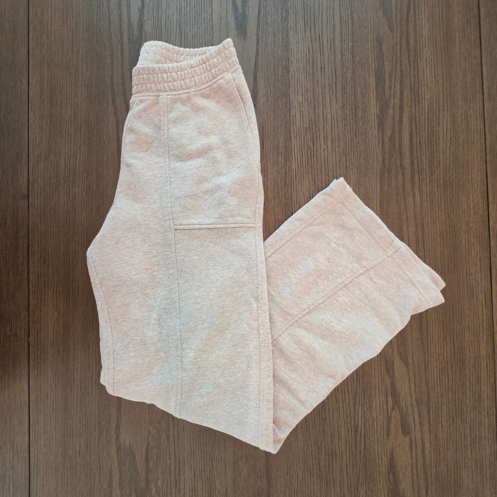 Aerie Wide Leg Sweatpants Heather Gray Elastic Waist French Terry XS